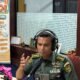 Letkol Inf Yordania, Kepala Penerangan Kodam II/Sriwijaya (Kapendam II/SWJ) saat menjadi narasumber di PRO 1 RRI Palembang, Kamis (4/12/2025). (Foto: RRI/ Della Ayu Anggraini