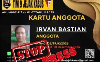 Tim 9 Jejak Kasus Cabut KTA Irvan Bastian